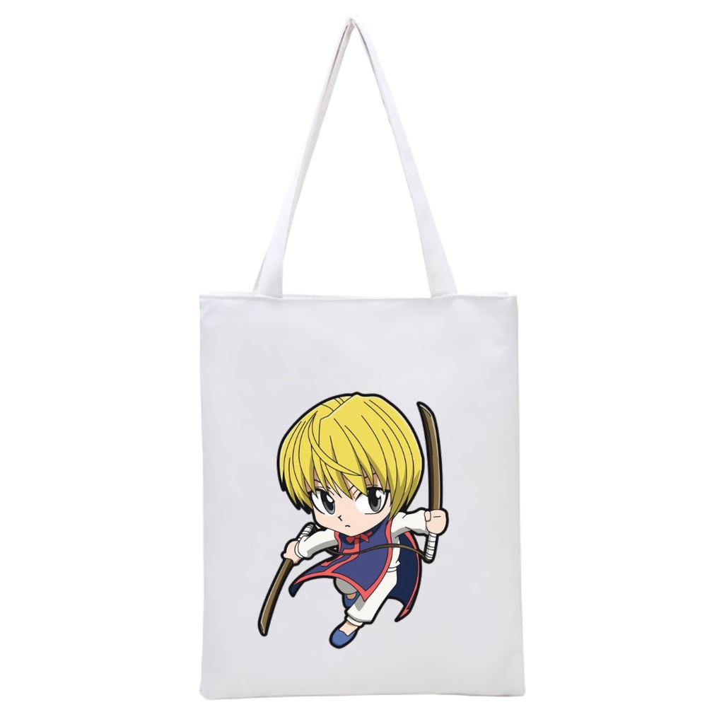 NEW bisa CUSTOM Totebag HUNTER X HUNTER Printing Resleting anime manga Jepang Killua Gon Kurapika Leorio || Kiiyoomii ||