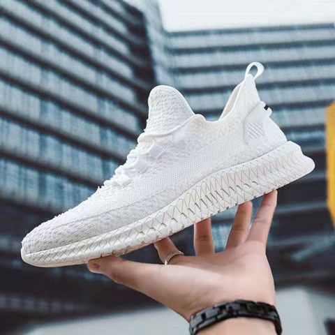 Sneakers KNITE LOSS WHITE Sepatu Wanita tinggi Terbaru Harga Murah Import Diskon Putih murah