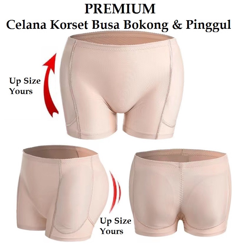 &quot;MULTIFUNGSI&quot; Celana Busa BOKONG &amp; PINGGUL Segiempat / CD Short Pants Busa Pantat Palsu DM-CB07