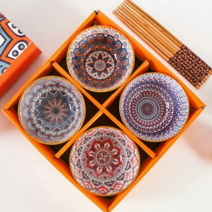 

Hampers Keramik Set Unik Mangkuk Lebaran - Set 4