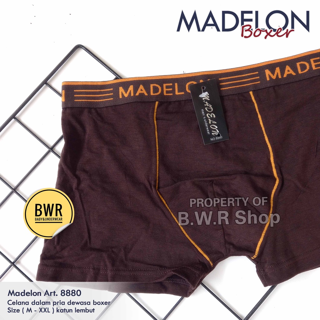 [ 3pc ] CD Boxer Madelon 8880 / Celana Dalam Pria Dewasa Katun Lembut | Bwr