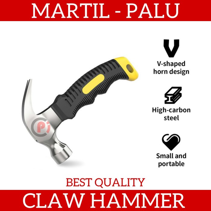 Martil Palu Mini Claw Hammer Panjang 15.5cm Kuat dan Grip Kokoh H0102