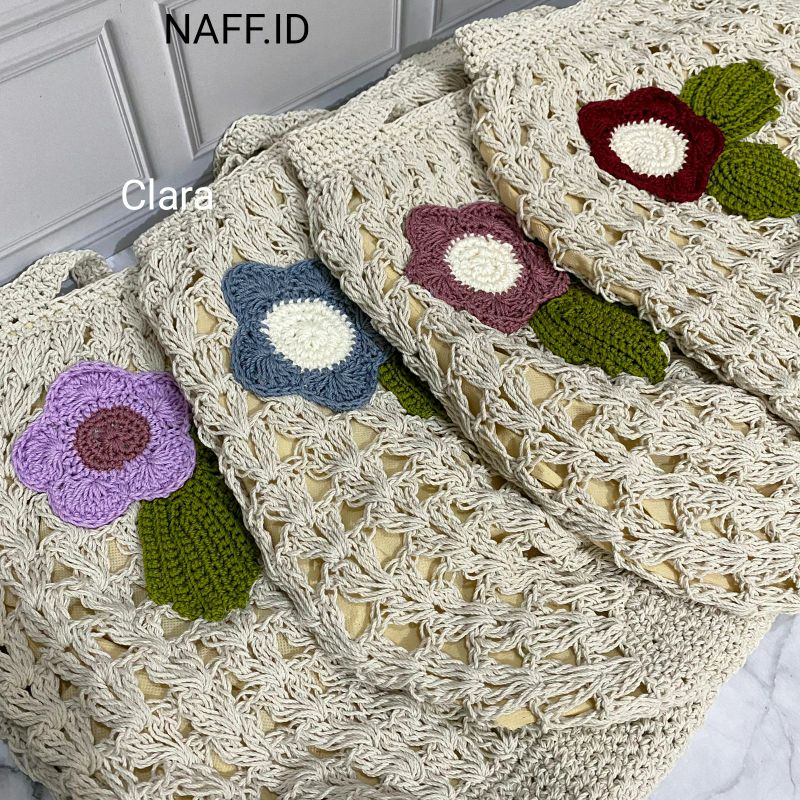 NAFF.ID-&quot;CLARA&quot; Tas Totebag Rajut Handmade