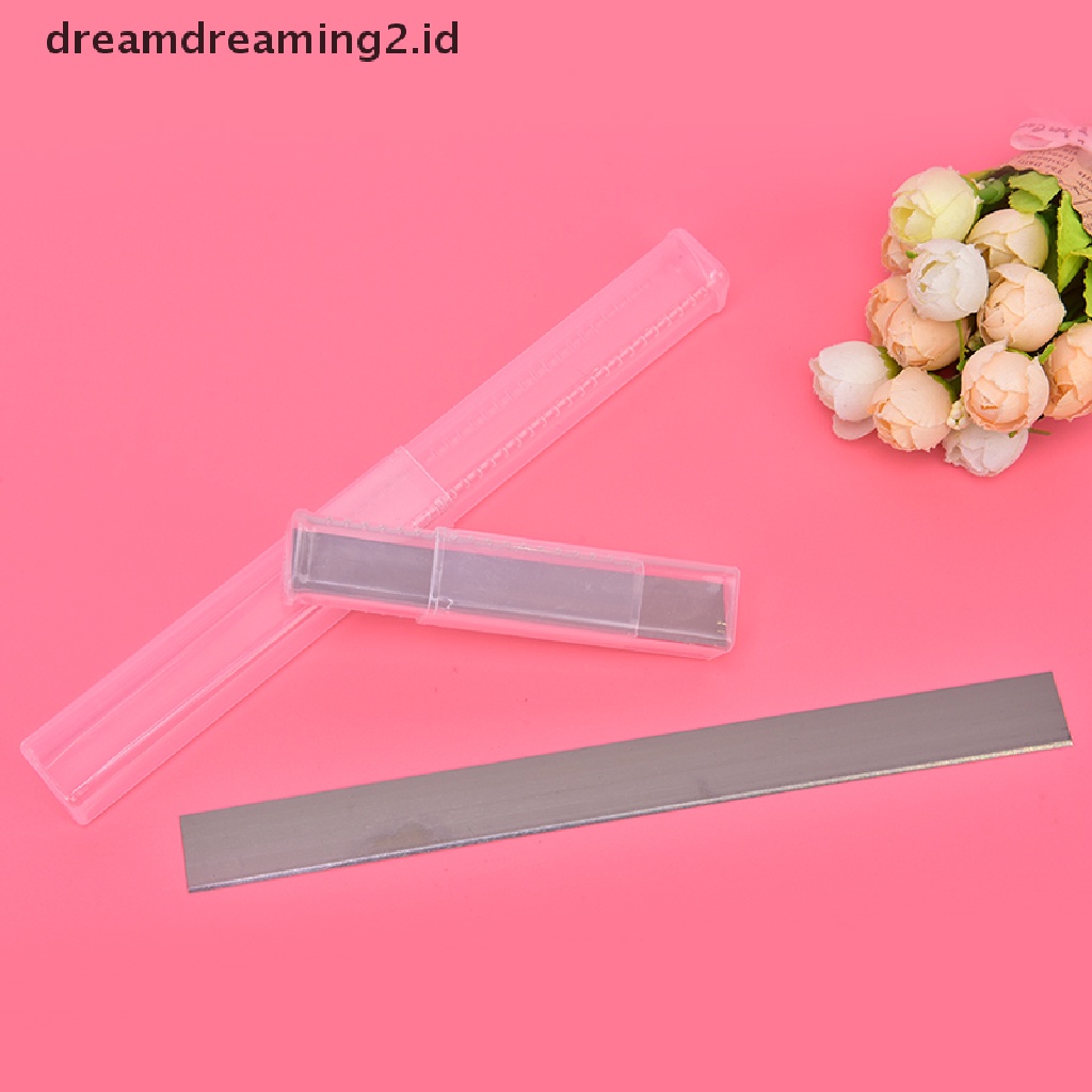 (dream) 2pcs 4 &quot;/ 8&quot; Pisau Pemotong Stainless Steel Polymer Pottery Clay Cutg Tools Set.