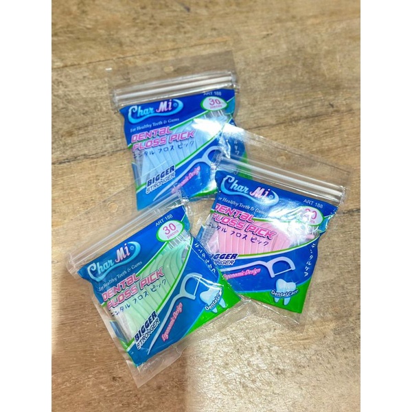 [WARNA RANDOM] Charmi dental floss pick isi 30