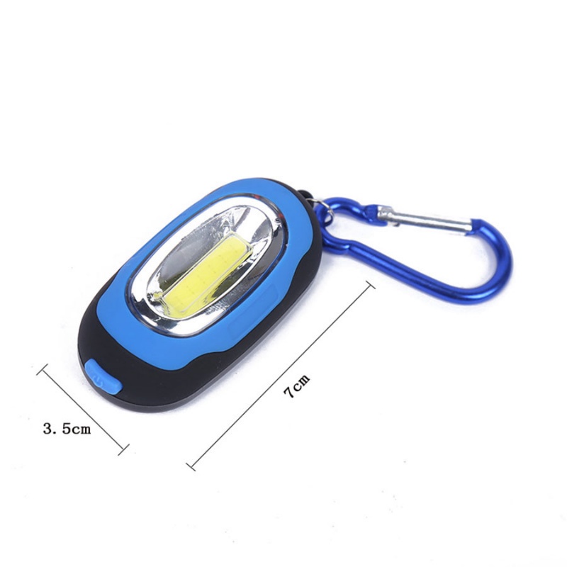 Portable Battery Powered Mini COB Keychain Light / 3 Modes Adjustable Night Illumination Working Lamp / Outdoor Easy Carrying Emergency Torch