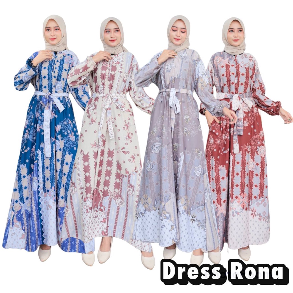 Dress Gamis Rona Diorsilky Bunga