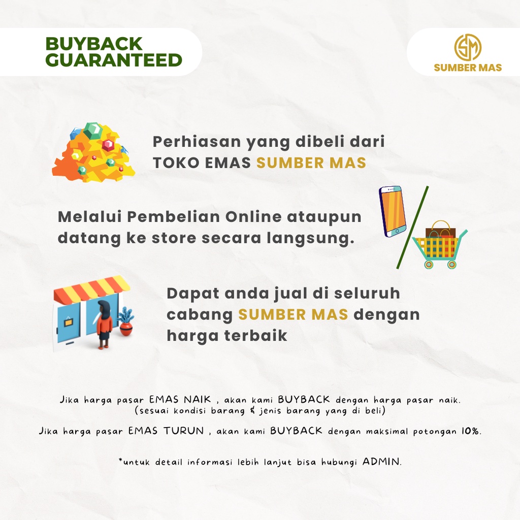 DIAMOND LOOK EARRINGS 8K - SUMBER MAS