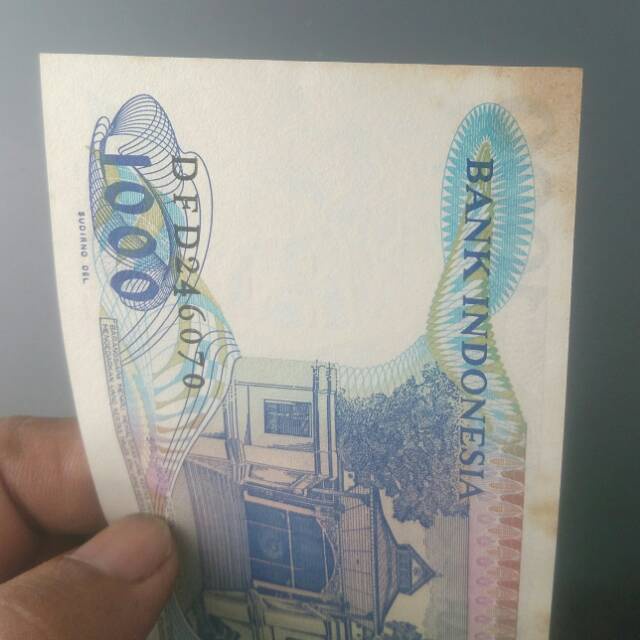 NEW-GRESS Mulus Rp 1000 Rupiah tahun 1987 Raja Sisingamangaraja uang 1.000 kertas kuno duit jadul lawas Lama asli Indonesia seribu 3.2.23
