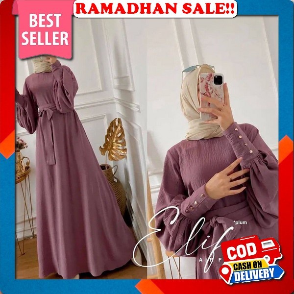 [ Rizkia Dress ] 1 Gamis Bisa 10 Gaya Korean Style Brokat Jumbo Tile Baju Gamis Pesta Mewah Elegan K