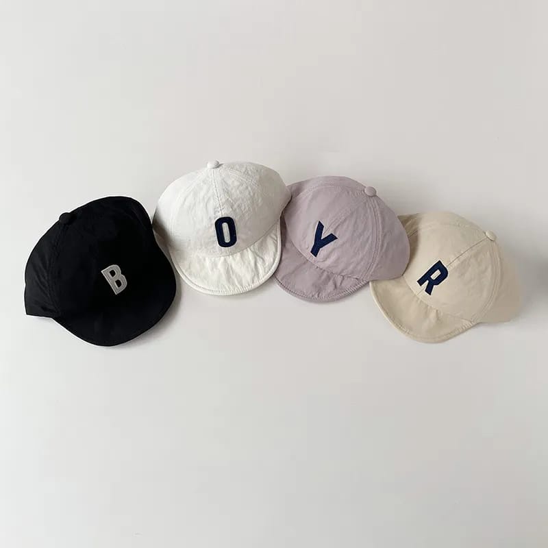 Topi baseball anak lakilaki lucu usia 0-2 tahun / Motif Inisial ala korea impor