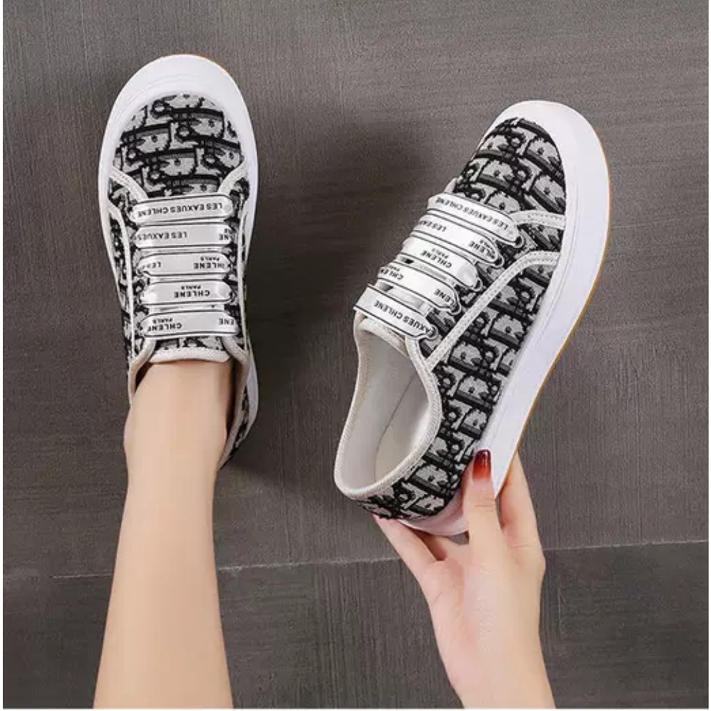 7010 Sepatu Sneakers Wanita Import Sneakers Slip on Casual