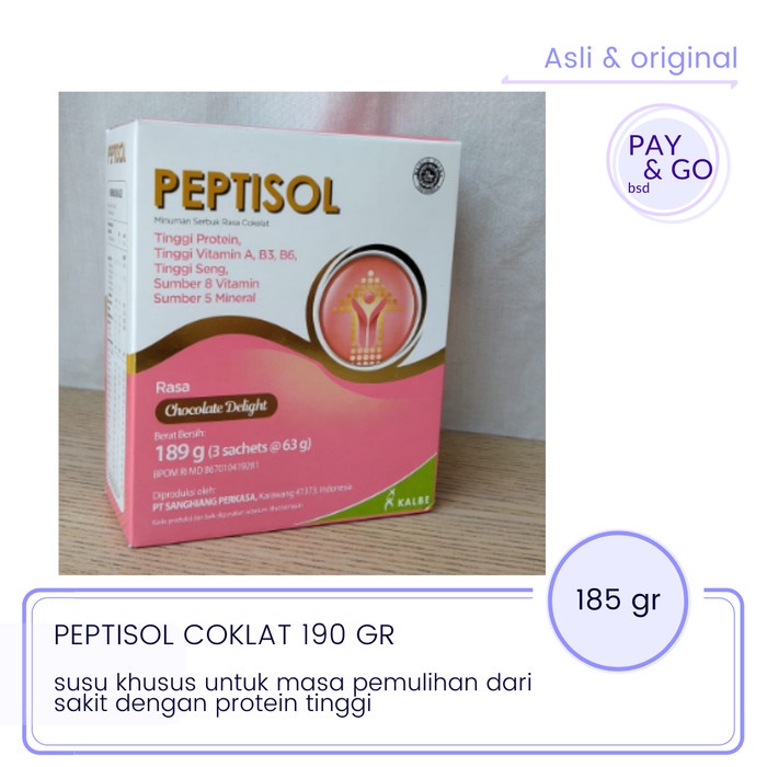 

[ COD ] SUSU PEPTISOL COKLAT 190GR-UNTUK OPERASI, STROKE, LUKA BAKAR,TRAUMA