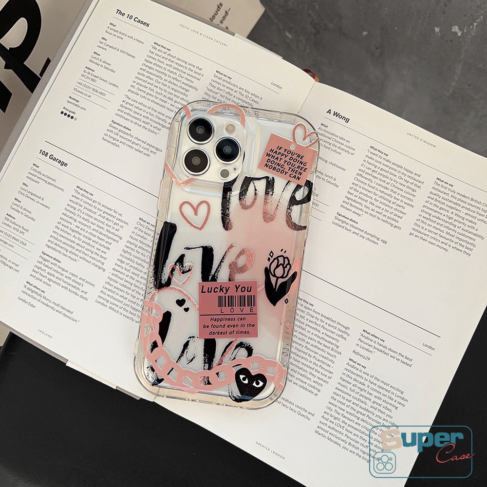 Casing Ponsel Transparan Untuk Redmi 12C 10C 9a1 10 9C 10A 9A 9T NFC POCO F4 Redmi Note8 Note10 9 11 11S 10S Kartun Graffiti Love Heart Label Lembut Tpu Airbag Shockproof Back Cover