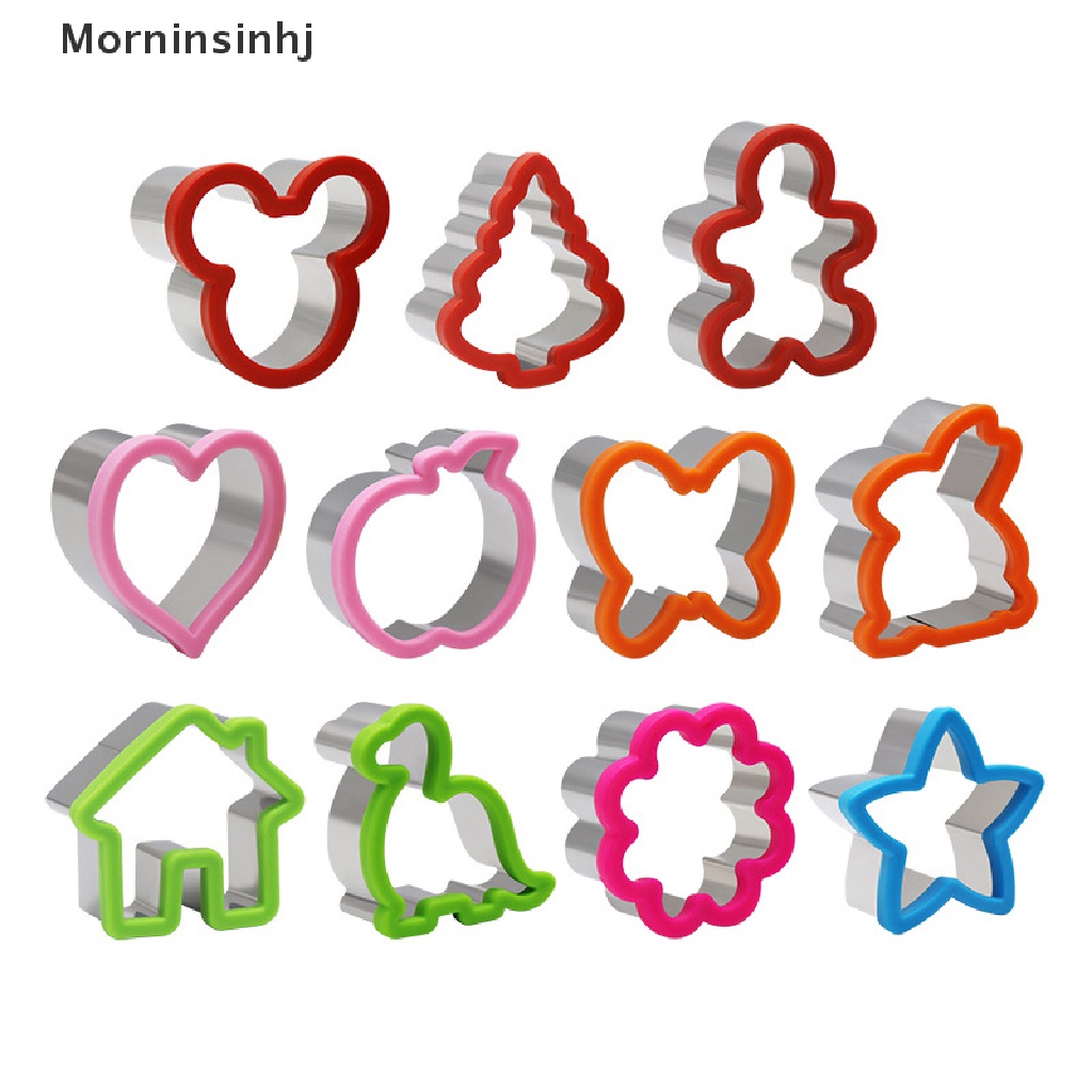 Mornin Sandwich Cutter Set Untuk Anak-Anak Animal Stainless Steel Cetakan Roti Cookie Cutters id