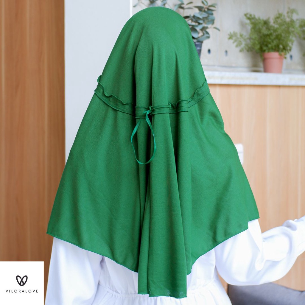 JILBAB ANAK VILORALOVE WARNA HIJAU TUA TK