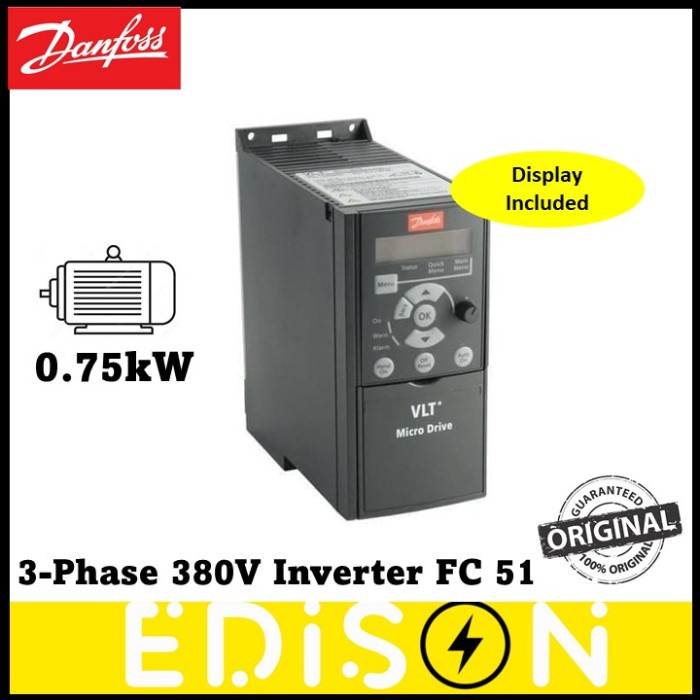 Danfoss 3P 3-Phase Motor Inverter Vlt Microdrive Fc51 Fc-51 0.75Kw