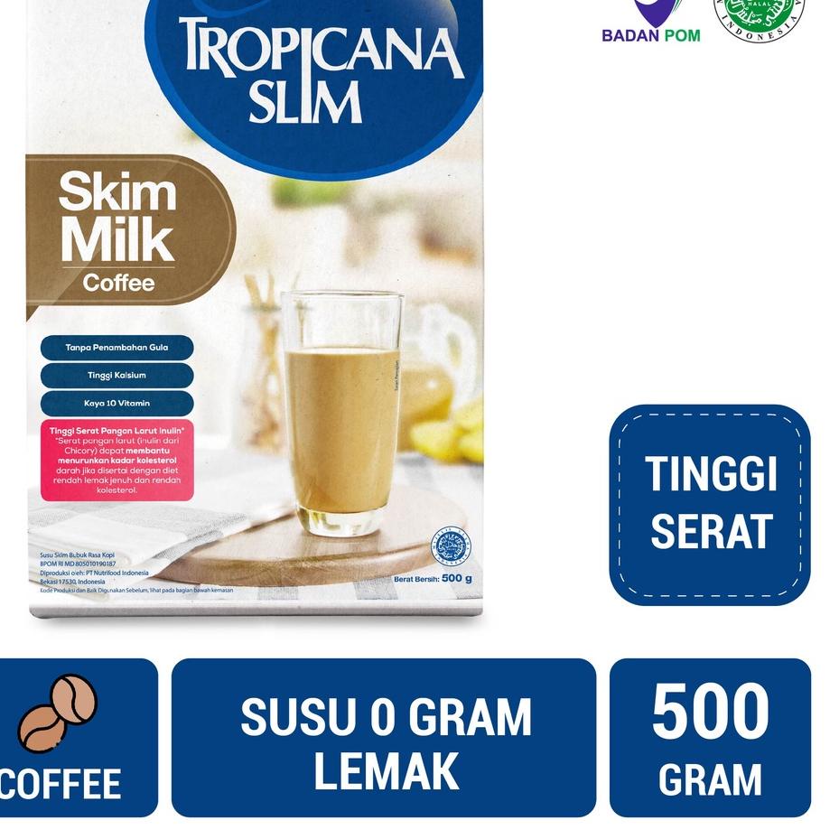 

★ Tropicana Slim Susu Skim Coffee 500gr - Bantu Turunkan Kolesterol ◌