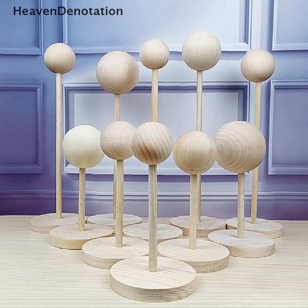 [HeavenDenotation] Boneka Wig Kayu Stand Untuk Boneka Wig Rambut Boneka Display Holder Kayu Stand Rack HDV