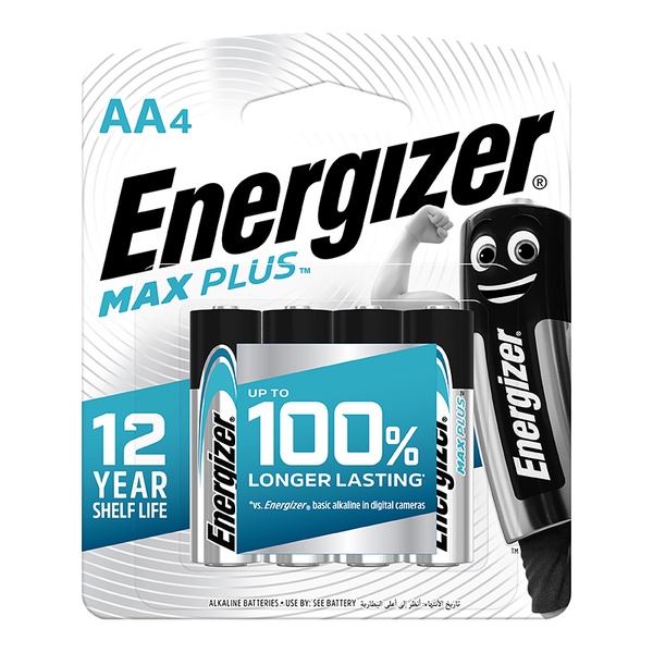 Battery / Baterai Energizer Max Plus AA , AAA / A2 , A3 isi 4 Alkaline Original