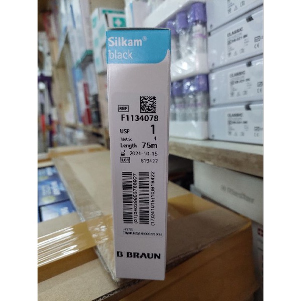 Silk Roll B Braun NO 1/Silkam Black No 1  75METER