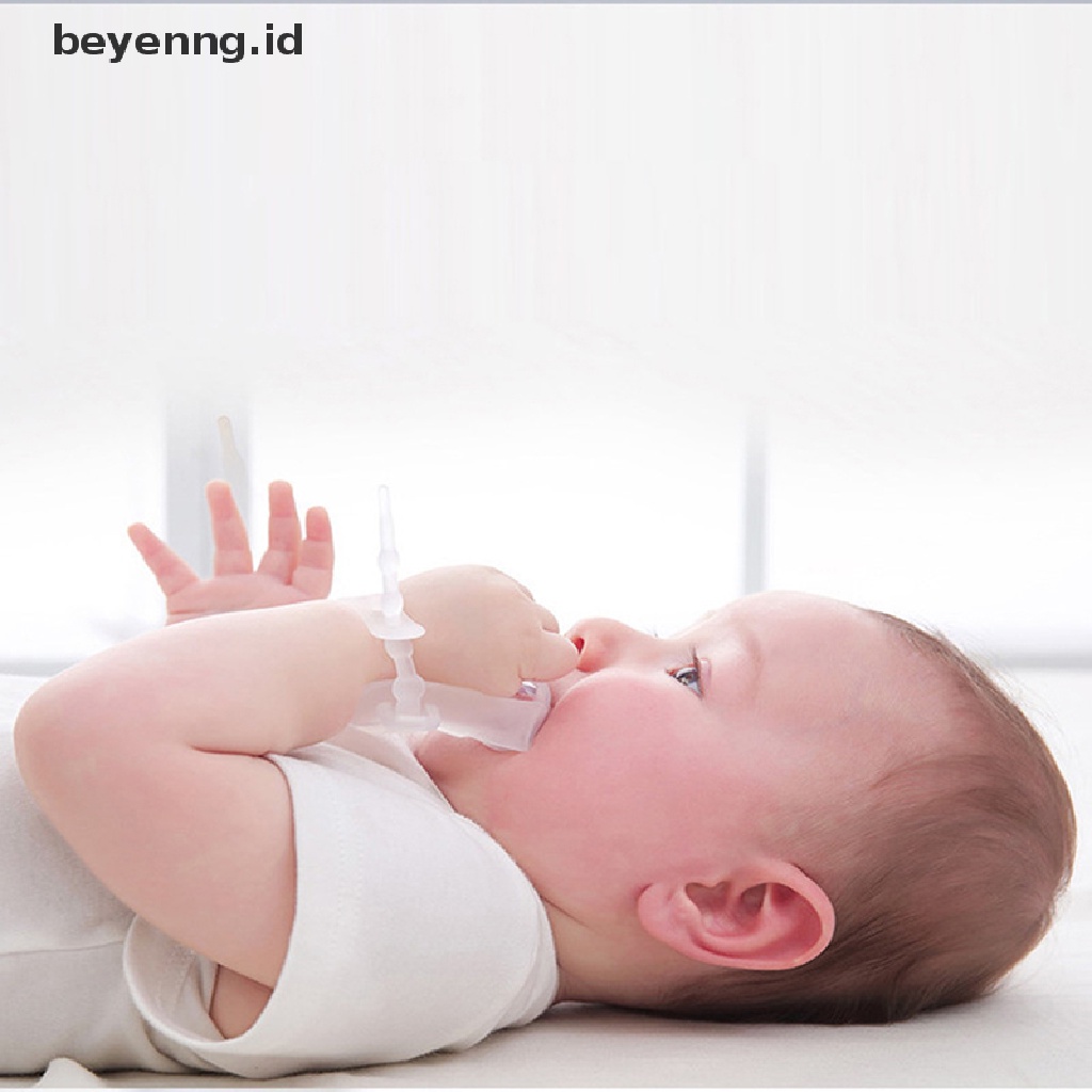 Beyen Nontoxic Silicone Baby Kids Anak Pelindung Jari Stop Jempol Menghisap Pergelangan Tangan Band ID