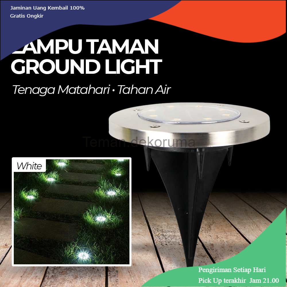 TD - LMP TaffLED Lampu Taman Hias Tanam Ground Light Solar Waterproof 8 LED - CL-022