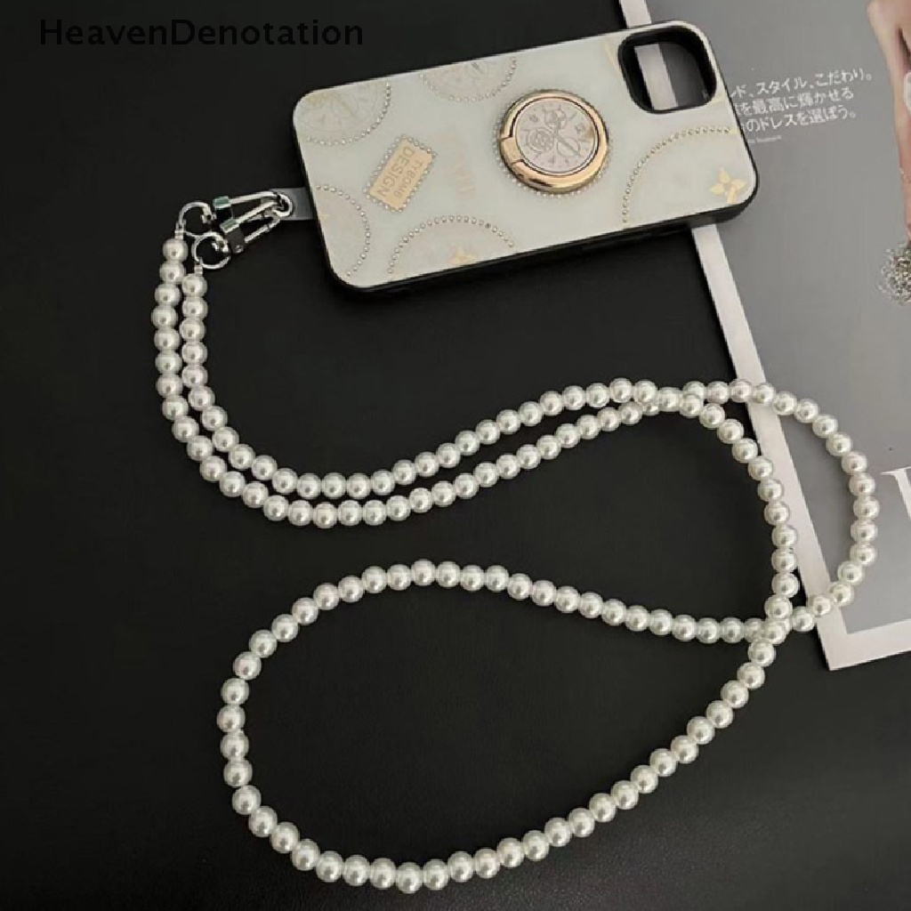 [HeavenDenotation] Lanyard Ponsel Crossbody Kalung Rantai Tali Mutiara Anti Hilang Sling HDV