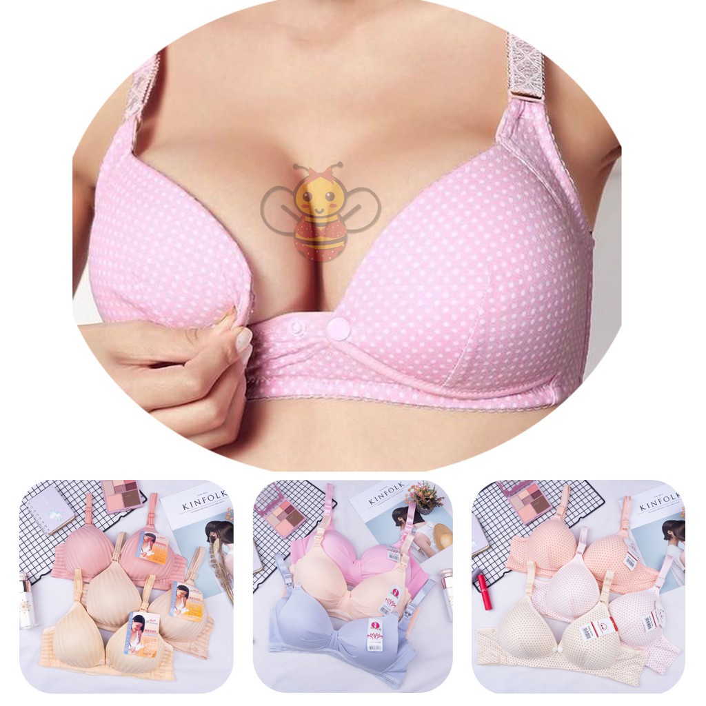 BEE - Bra Bh Menyusui Nursing Bra Tanpa Kawat Wanita Ibu Hamil Kualitas Import Liangyibao 1309 TOKO KEANULOVA