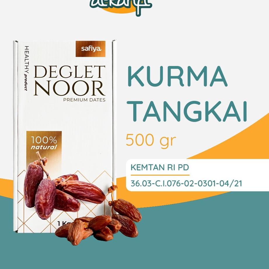 

☁ Kurma Tangkai Tunisia 500 Gram Super Premium Safiya ➬