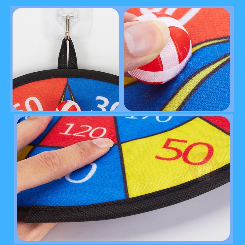 [Pengiriman Cepat] Bola Lempar Target Papan Anak Panah Mainan Lucu Lengket Bola Dart Board Mainan Pelatihan Serut Luar Ruangan Anak