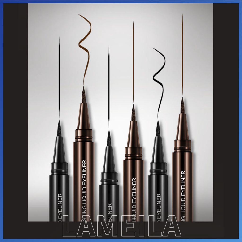 Lameila Slim Eyeliner Long Lasting Liquid Eye Liner Black and Brown Tahan Lama L47