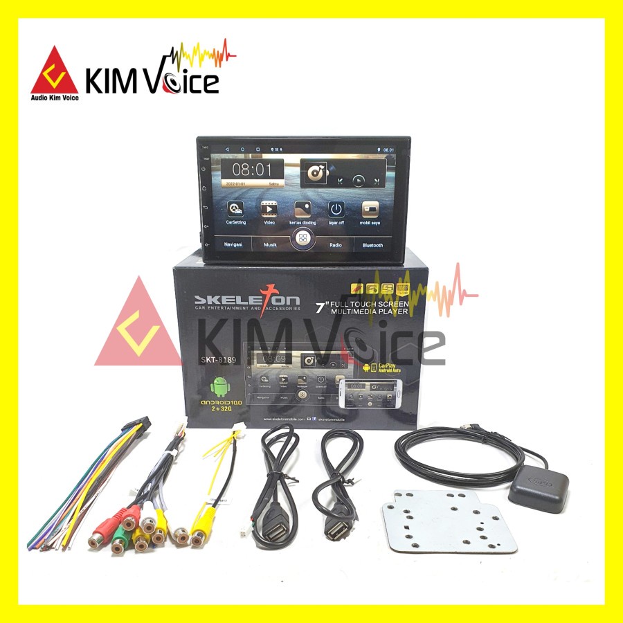 Head unit Android Skeleton SKT-8189 7 inch Android Auto Carplay