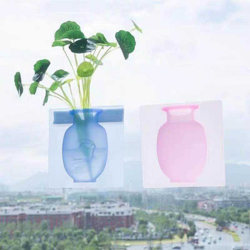 Utama Jakarta Baru - Vas Bunga Silikon Tempel/ Vas Bunga Dinding Tempel