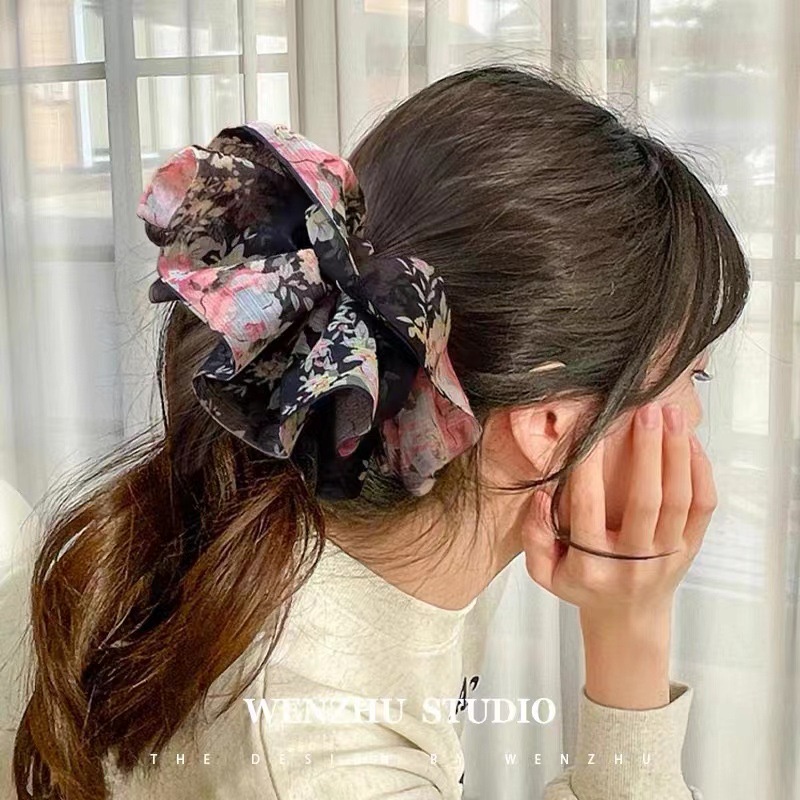 Caliloops Ikat Rambut Karet Scrunchie Jumbo Dewasa Renda Korea Zaki