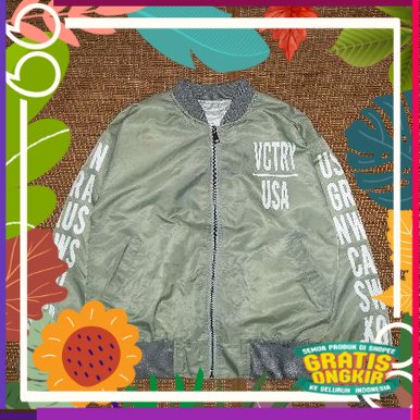 Jaket Bomber VICTORY USA Second Size M / white light