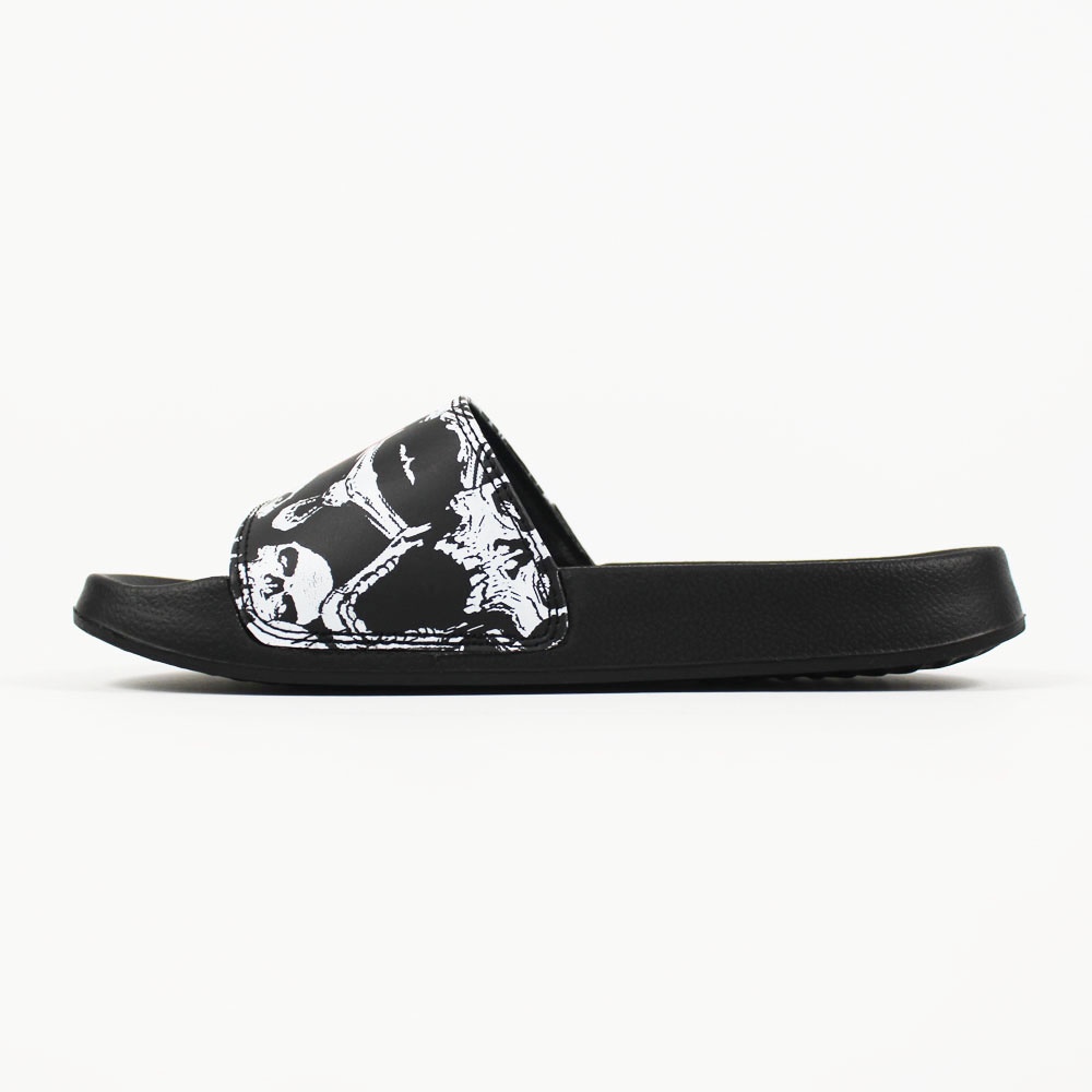 Sendal Slop Pria Wanita BOYSCODE X SKINRUMA Skull Black Hitam / Slide Pria / Slip On Pria / Sendal Cowok / Sendal Cewek