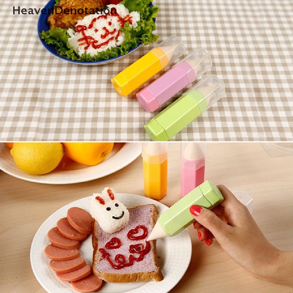 [HeavenDenotation] 3pcs Biskuit Pastry Kue Coklat Makanan Plastik Wrig Decorag Pen Set HDV