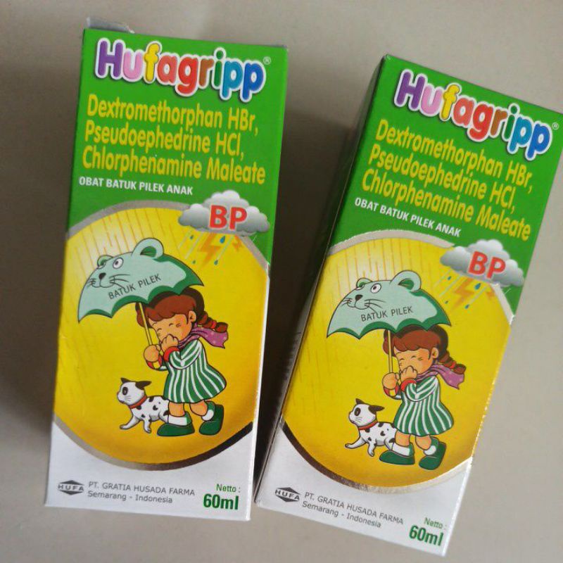 Hufagripp Hufagrip Hijau Sirup Obat Batuk Pilek BP Anak Dewasa