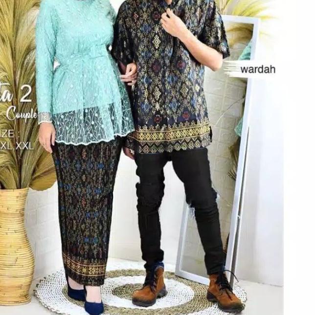 ♘ SET COUPLE KEBAYA SITA 2 ~ COUPLE KEBAYA WISUDA ~ COUPLE KEBAYA PESTA ~ KEBAYA COUPLE KEKINIAN ~ C