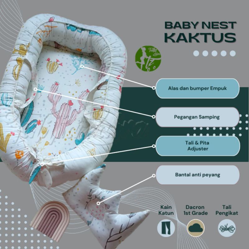 READY STOCK BABY NEST Kasur Bayi kado lahiran murah terbaik bonus gratis bantal peyang