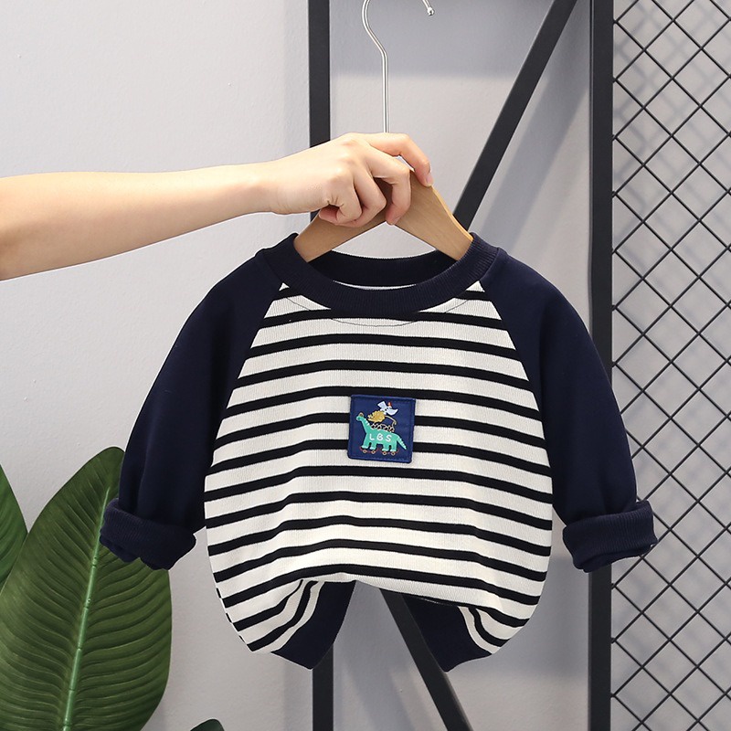 Pakaian anak unisex 6 bulan - 4 tahun motif salur hipu dino / sweater anak bahan premium impor-babylovanta