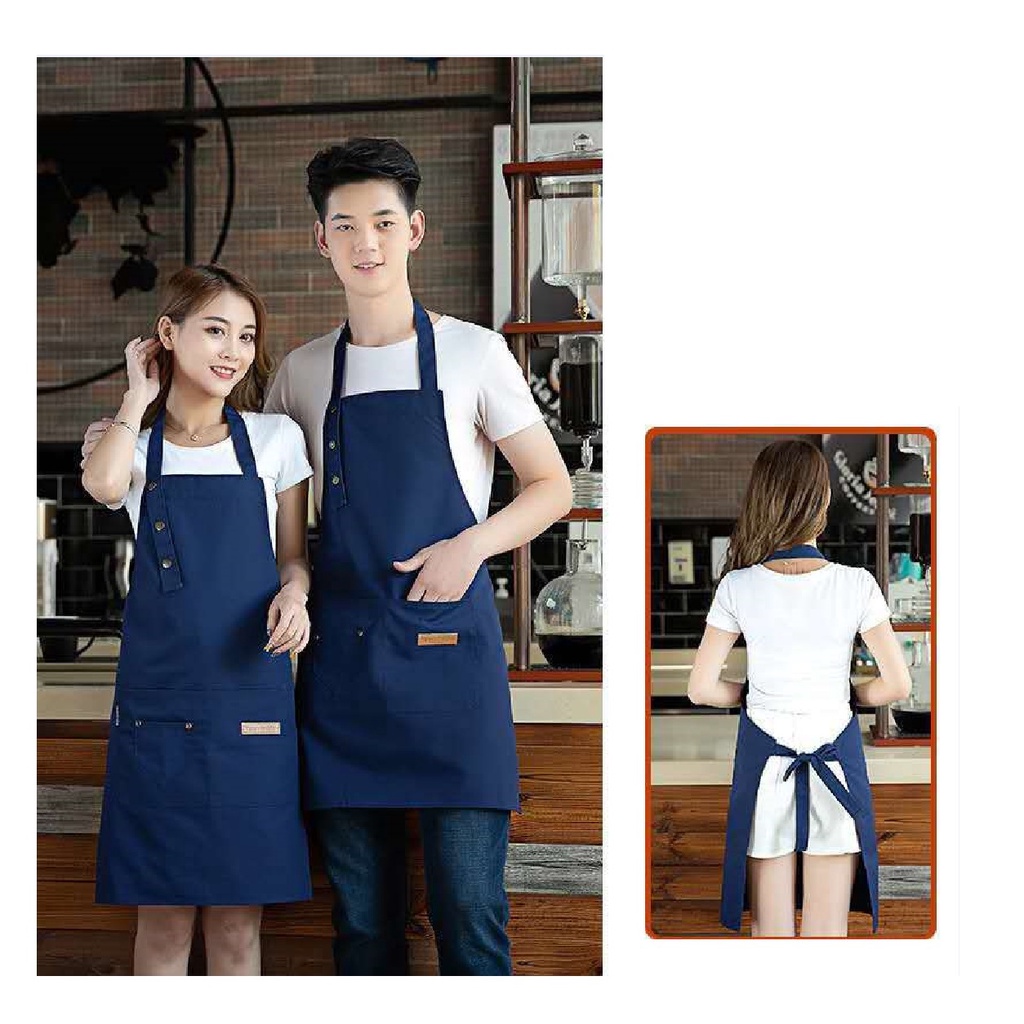 Apron Waiter Waitress Pelayan Celemek Dapur Pria Wanita Chef Pelayan Cafe Barista Allsize Import Waterproof APN-222