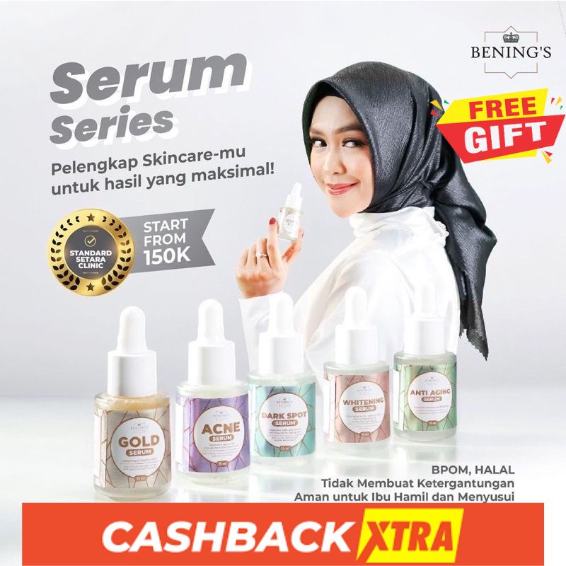 Serum Benings Skincare By Dr.Oky Pratama Serum Gold, Anti Aging, Acne, Dark Spot Bening's Glowing Bening