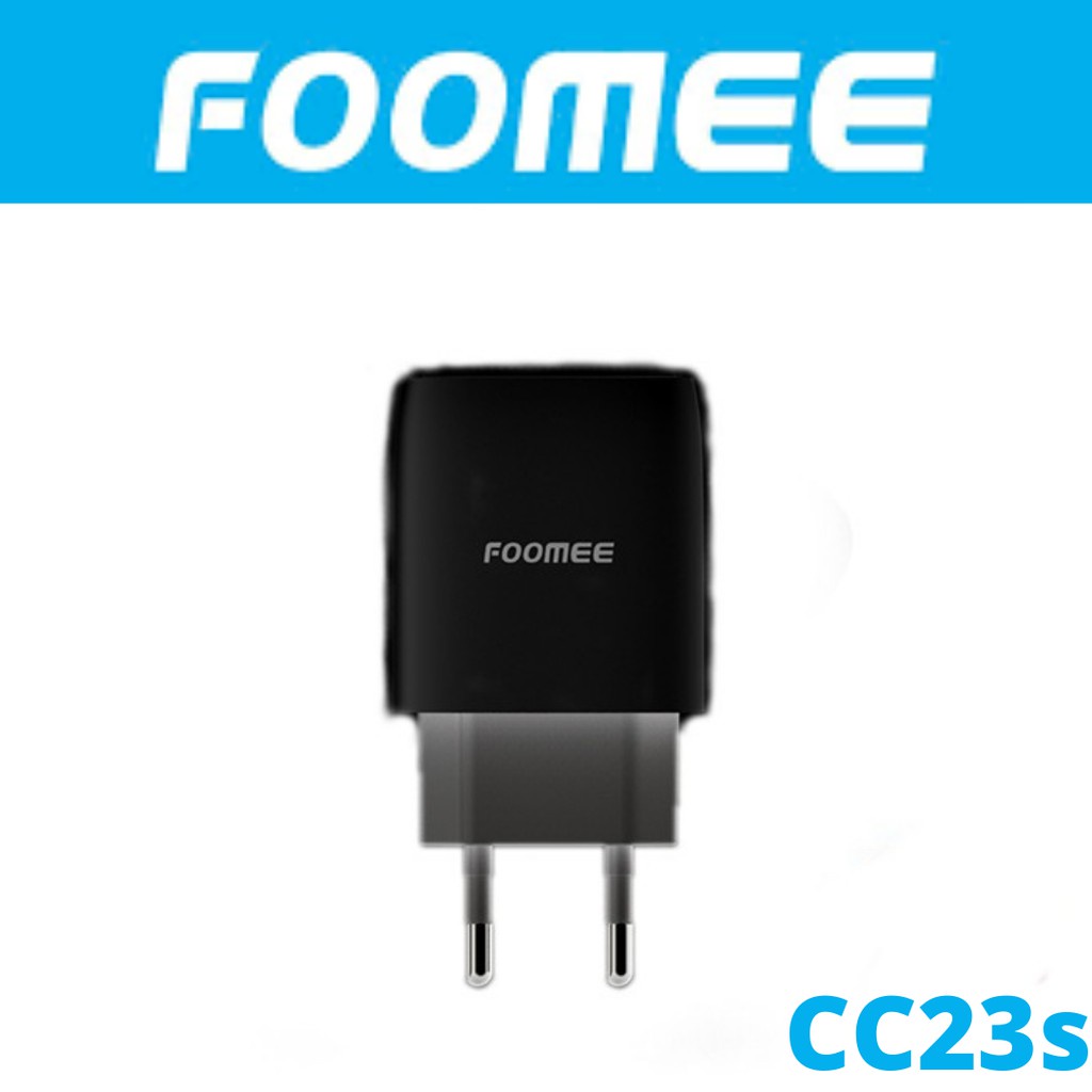 Adaptor Charger Foomee CC23s Batok Charger Fast Charging1 BOX ISI (20 PCS)  2.4A Dual Batok