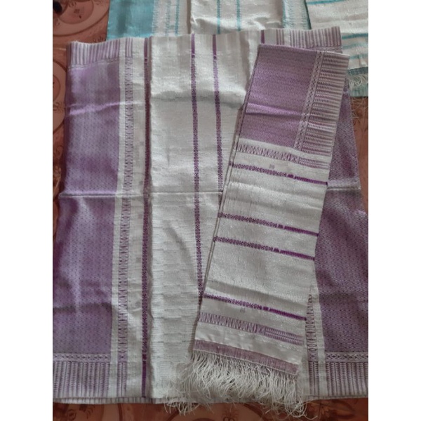 SONGKET TUMTUMAN PUTIH TULANG TENUNAN TRADISIONAL MANDAR TARUTUNG SONGKET PESTA ADAT BATAK