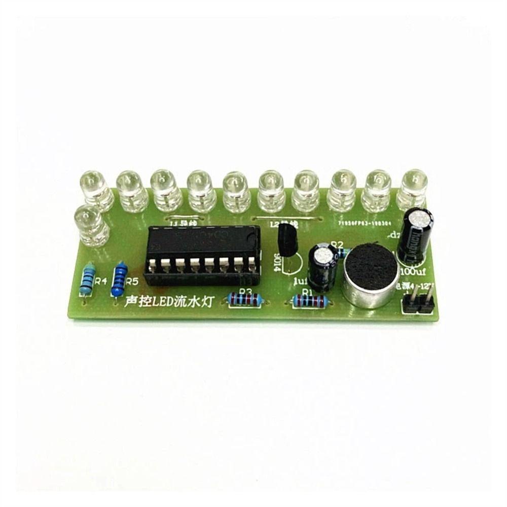 Agustinina Lampu Air LED Kontrol Cahaya Modul Lampu Produksi Elektronik Lampu Indikator Mengalir Lampu Air DIY CD4017 Lentera