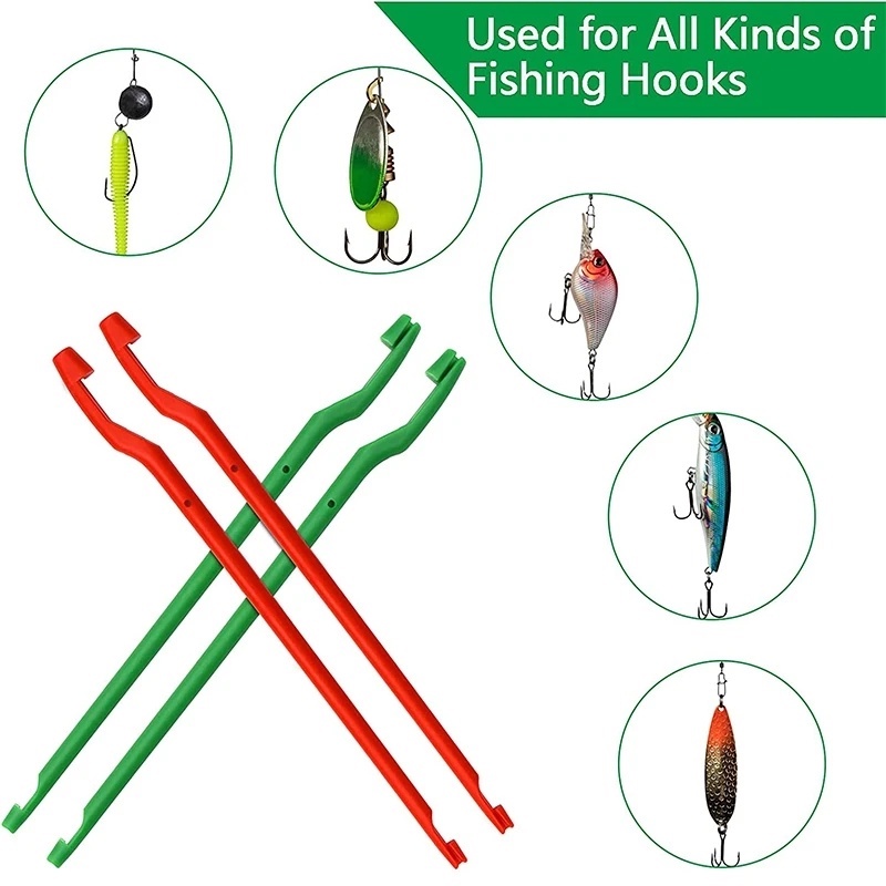 Warna Random Multifungsi Sea Fishing Hook Extractor Double-Headed Plastik Kait Remover Memancing Luar Ruangan Quick Hook Perangkat Pelepas