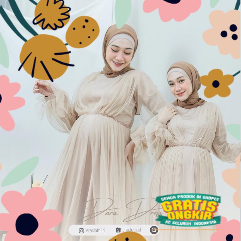 eracloth.id-DARA DRESS TILE POLOS MEWAH VIRAL / Dress simple/dress bumil/dress maternity/dress busui