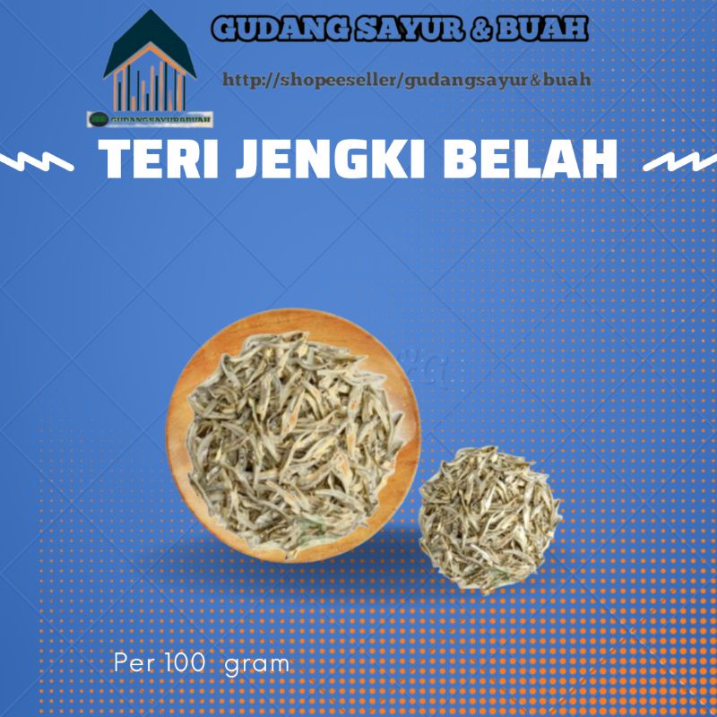 

Ikan Teri jengki Belah /Per 100 Gram